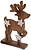 Статуэтка Олень деревянная коричневая 18х6,5х30 см