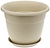Кашпо IDEA РЯБИНА d31 см 10 л полипропиленовое бежевое с поддоном