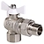 Кран шаровый латунь никелированный VALTEC Base угловой 3/4"