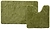 Комплект ковриков для ванной и туалета Milardo 50х80 см ворсовый зеленый
