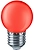 Светодиодная лампа Navigator NLL-G45-1 E 27 1 Вт красный шар