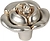 Мебельная ручка - кнопка BOYARD LULU ROSE старинное серебро