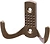 Крючок мебельный Larvij H6D двойной бронза