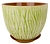 Горшок керамический Кора лайм с поддоном D15 H11