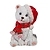 Фигура декоративная Мишка в колпаке белая 12 см