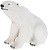 Фигура декоративная Медведь сидячий белый 20 см