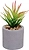 Горшок с искусственным растением серый 601880 D5 H8