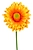 Искусственное растение Гербера 32 см оранжевая 