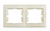 Рамка 2 поста LUMINA горизонтальная крем