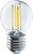 Светодиодная лампа Navigator Filament шар 1хЕ27х4 Вт теплый свет