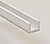 Планка торцевая  алюминиевая для мебельных щитов 6 мм