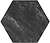 Керамогранит ATEM Hexagon мрамор черный 40x34,6 см