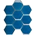 Керамическая мозаика StarMosaic Hexagon голубая 25,6x29,5 см