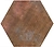 Керамогранит АТЕМ R Hexagon Zuriza коричневый 40x34,6 см