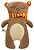 Подушка декоративная Home Queen Мишка синтепон 30x23 см