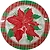 Тарелка обеденная NiNaGlass "Пуансеттия" белый-красный-зеленый 30 см