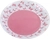 Тарелка обеденная NINA GLASS стеклянная 26 см розовый/белый