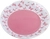 Тарелка обеденная NINA GLASS стеклянная 30 см розовый/белый