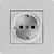 Розетка Oriani 401812 СП 1 постовая с заземлением