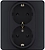 Розетка 2х2К+3 LEGRAND INSPIRIA Антрацит