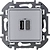 Розетка LEGRAND INSPIRIA USB + USB Type-C Алюминий