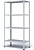 Металический стеллаж МС-264Р (200х100х60 см), 4 полки, цвет светло-серый