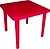 Стол разборный Авангард Romantik пластиковый красный 81x81x71,5 см