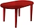 Стол разборный пластиковый красный 140x80x71 см