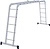Лестница алюминиевая Новая Высота 4 секции 20 ступеней 300 см