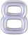 Цифра "8" самоклеящаяся Larvij 40х32 мм пластик серебро