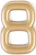 Цифра "8" самоклеящаяся Larvij 40х32 мм пластик золото
