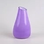 Ваза стеклянная Либеро №2 сиреневая 20х25 см