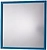 Зеркало для ванной 75х75 см синее