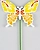 Топпер для декора бабочка желтый 8х20 см