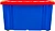 Ящик Plast Team JUMBO на роликах ребристая крышка 60л синий