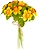 Искусственный букет нарцисс 18 см желтый