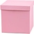Подарочная коробка квадратная розовая 16х16 см