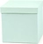 Подарочная коробка квадратная мятная 16х16 см