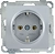 Розетка IEK BOLERO РС11-1-0-Б серебряный