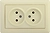 Розетка IEK BOLERO РС20-1-0-БК кремовый