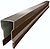 Заборная Р-планка Таврос коричневая 8х2000 мм 