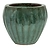 Горшок керамика "Глазурь" зеленый D24 H22