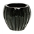Горшок керамика "Глазурь" черный D17 H15