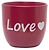 Горшок керамика love розовый/белый D13,5 H12,5