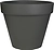 Горшок пластиковый серый D24 H20