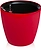 Горшок пластиковый автополив красный D27 H26