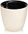 Горшок пластиковый автополив кремовый D27 H26