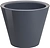 Кашпо со встроенным дренажем КЛАССИКА антрацит D19 H16