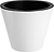 Кашпо со встроенным дренажем КЛАССИКА белый D23 H19,5