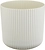 Кашпо вельвет IDEA белый ротанг D16 H15,5